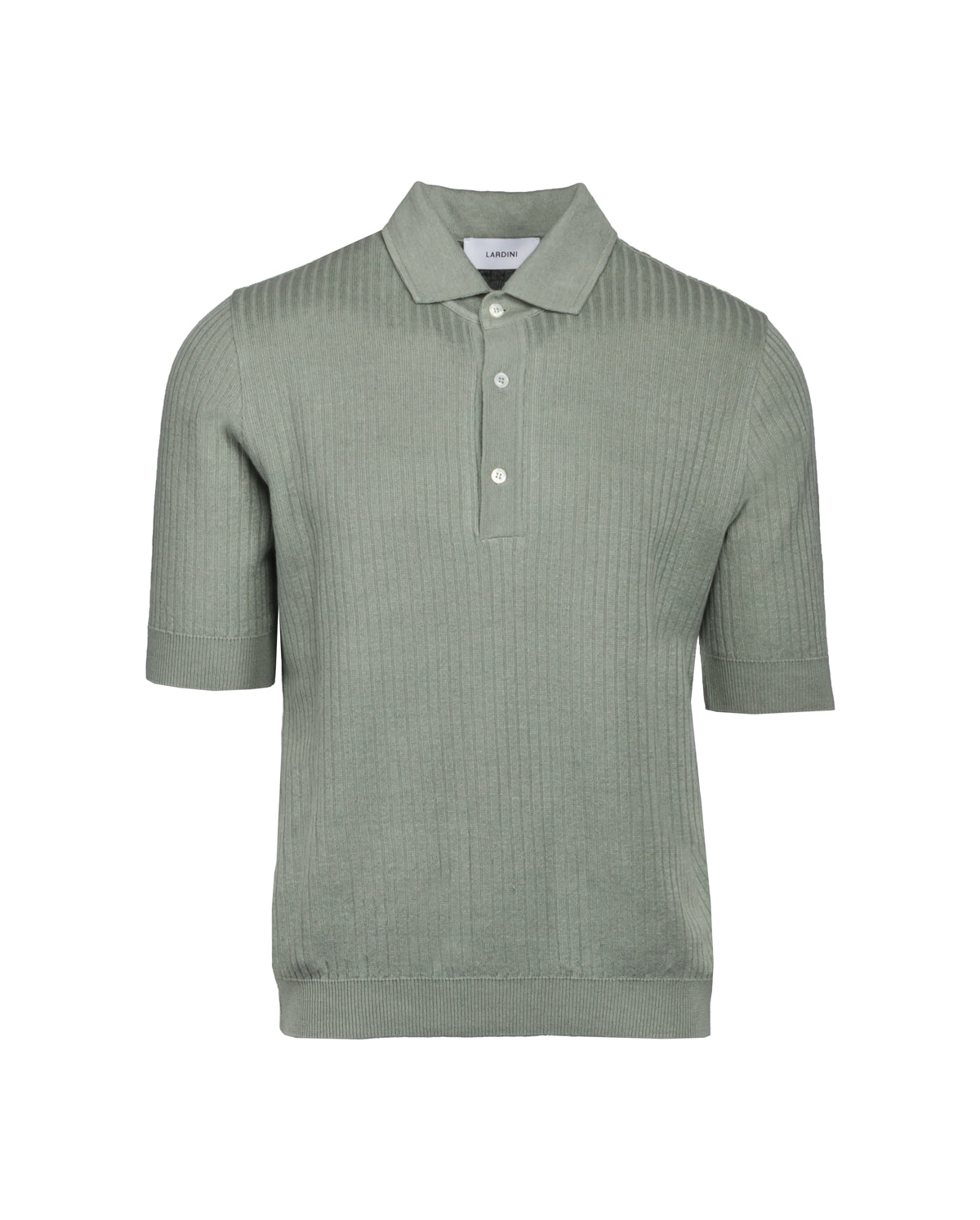 Knit polo shirt, linen cotton, slim fit