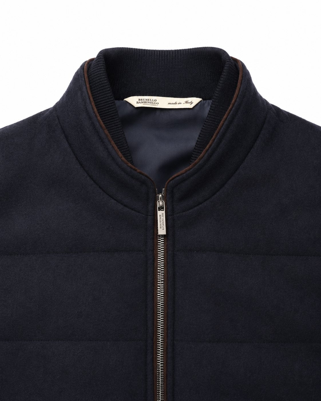 Dunkelblauer Blouson aus Schurwolle im Slim Fit