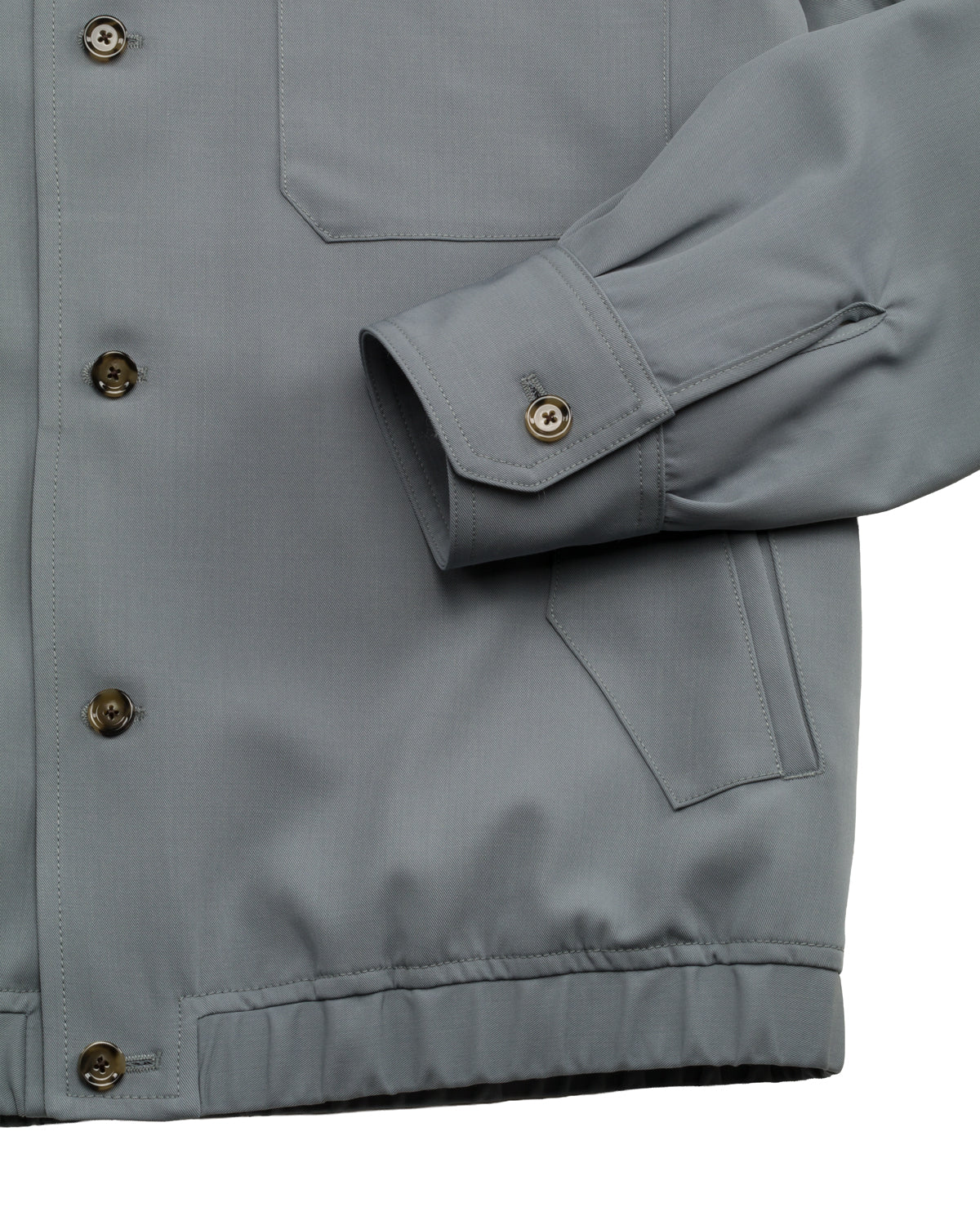 Shirt jacket wool relaxed fit lined