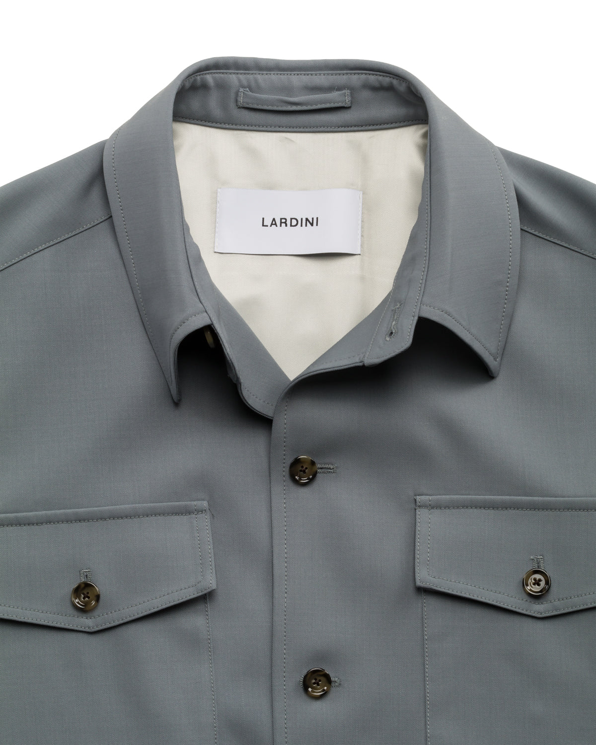 Shirt jacket wool relaxed fit lined