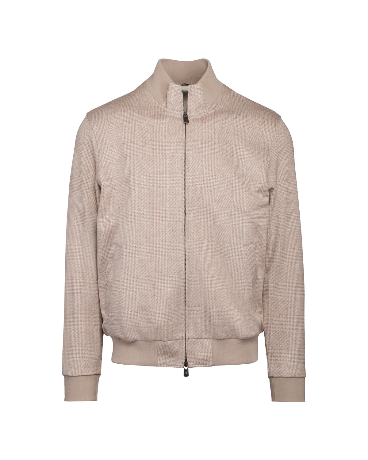 Sweatweste Glencheck Baumwolle Slim Fit