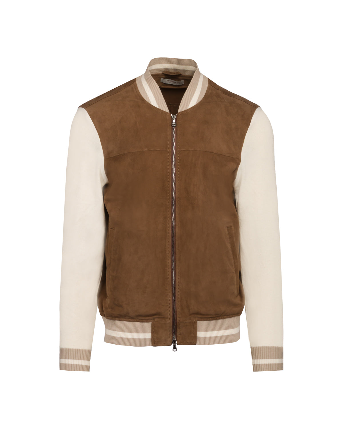 Lammleder Bomberjacke Slim Fit mit Strickdetails