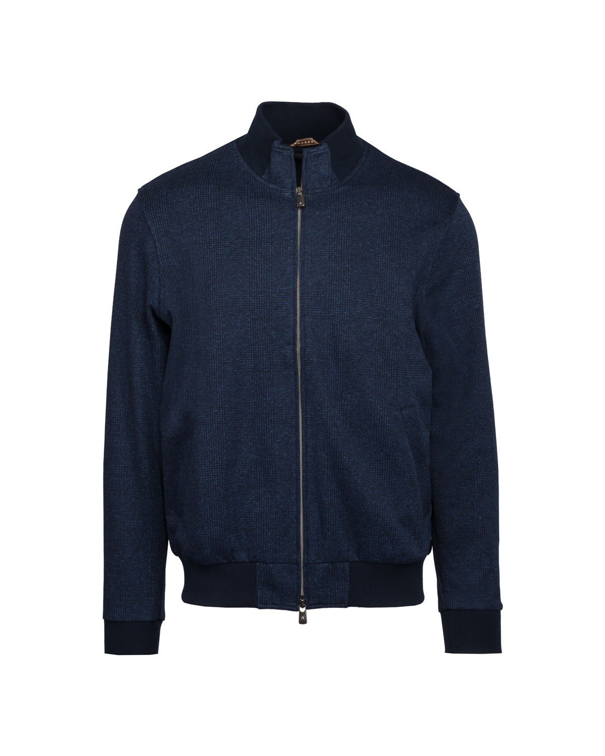 Sweatweste Glencheck Baumwolle Slim Fit