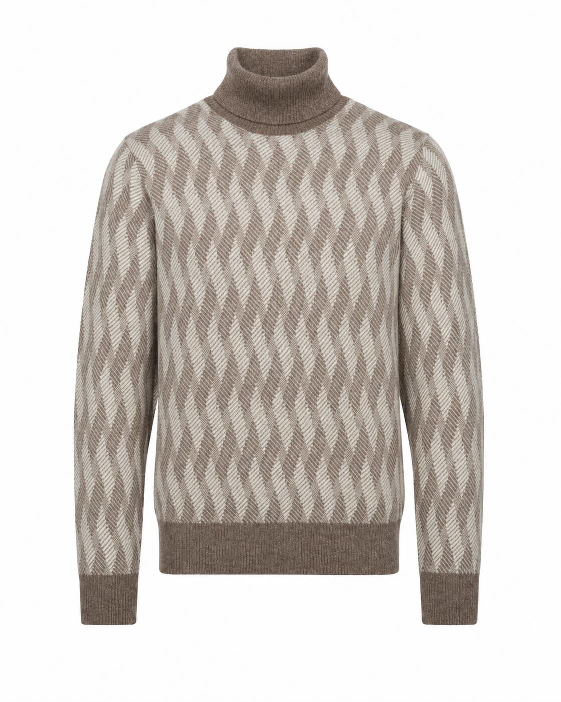 Slim fit wool and cashmere turtleneck sweater
