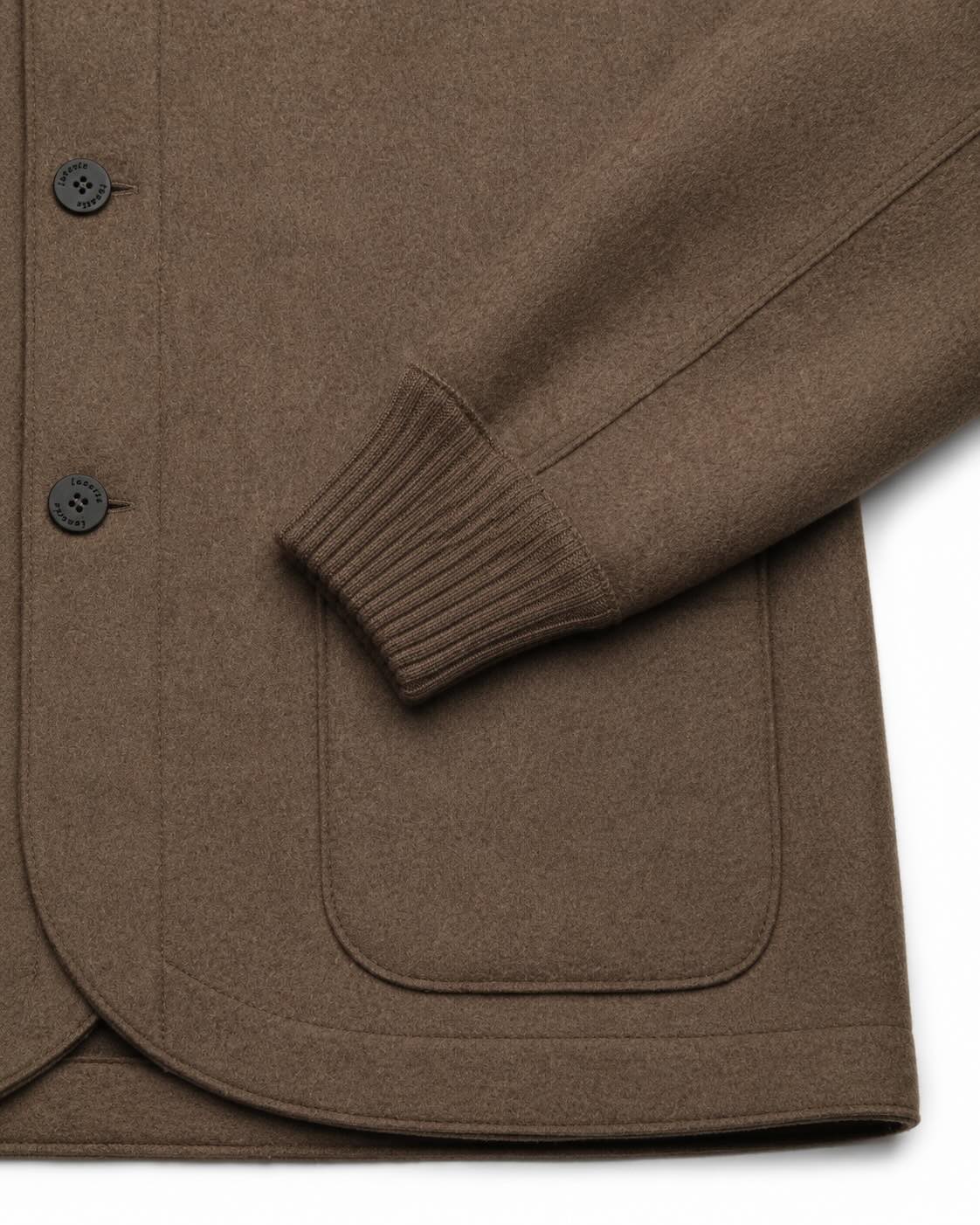 Kaschmirjacke im Slim Fit in Braun