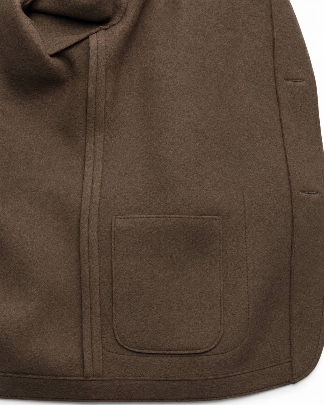 Kaschmirjacke im Slim Fit in Braun