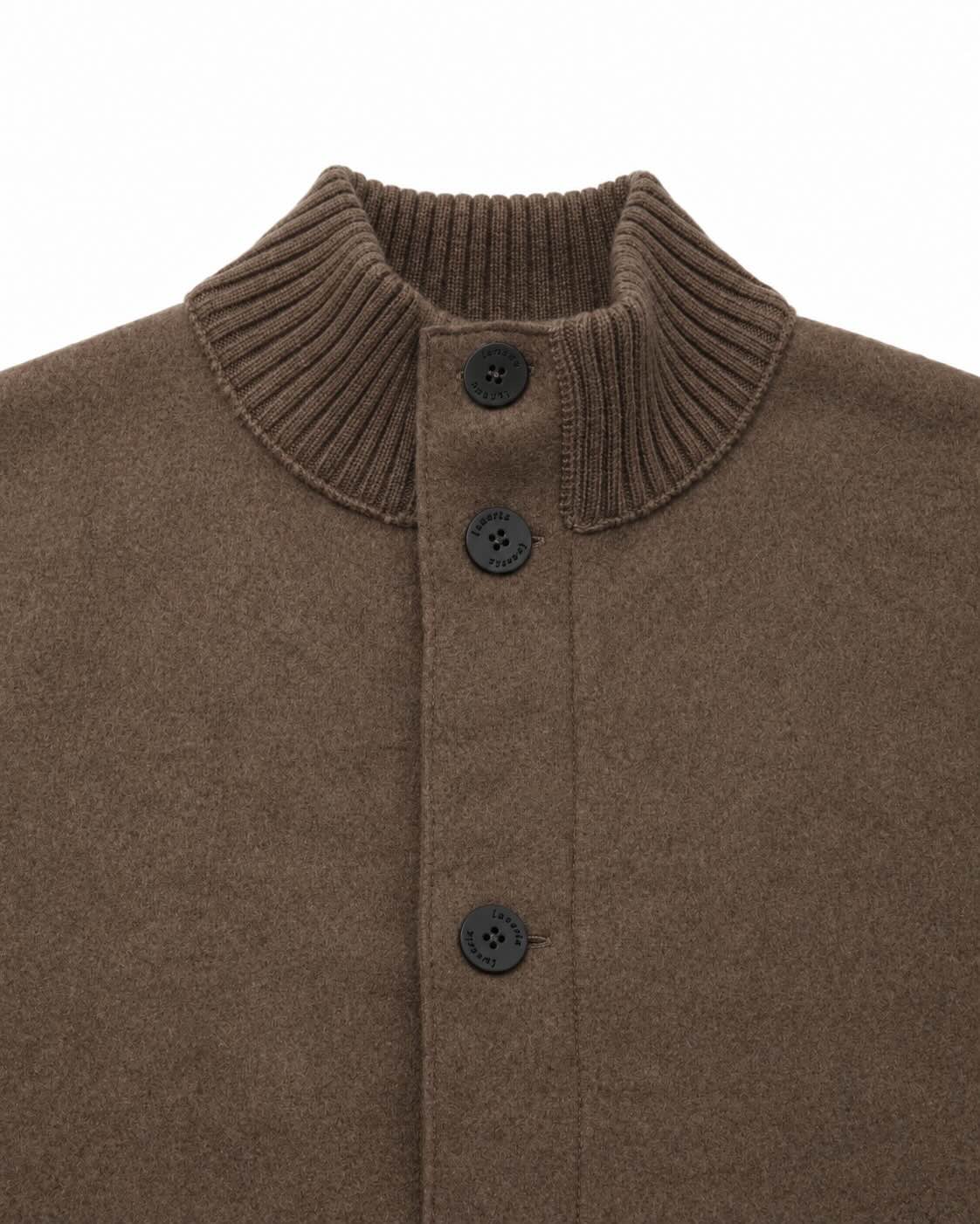 Kaschmirjacke im Slim Fit in Braun