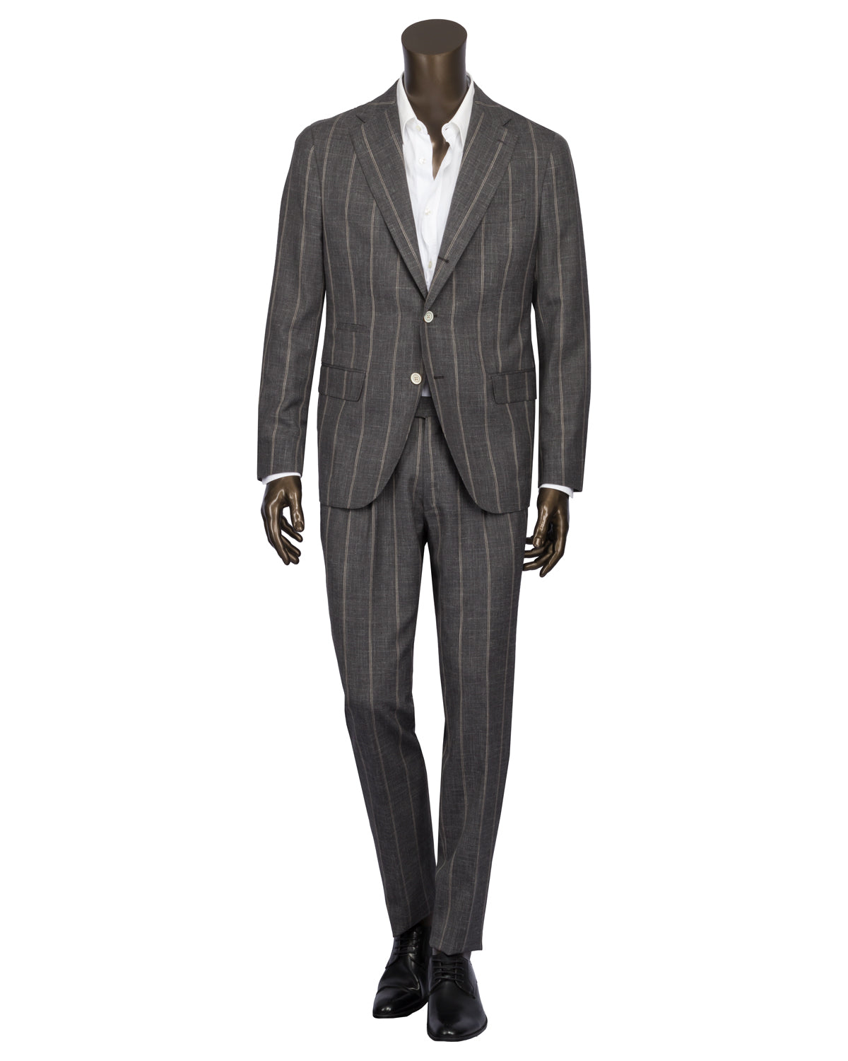 Woll-Seide-Leinen Anzug Relaxed Slim Fit