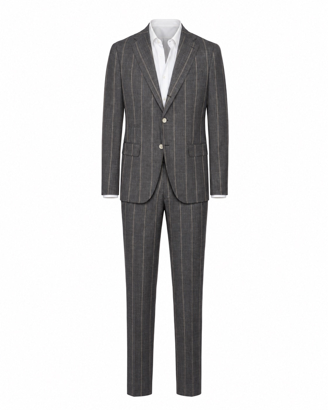 Wool-silk-linen suit, relaxed slim fit