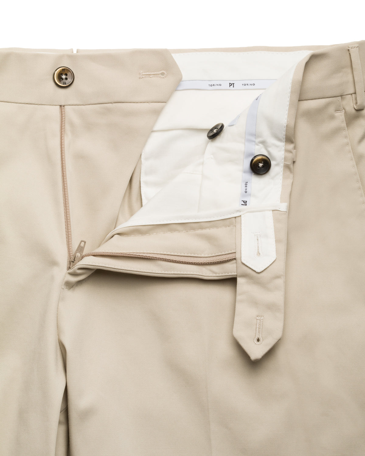 Baumwollhose Slim Fit Stretch Bundfalte