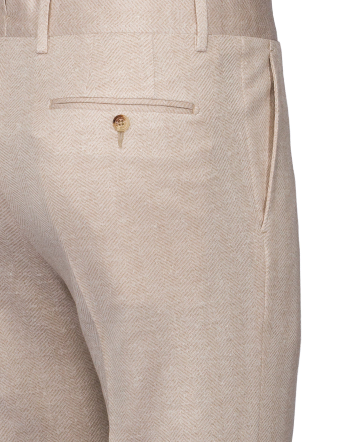 Linen Silk Cotton Slim Fit Trousers