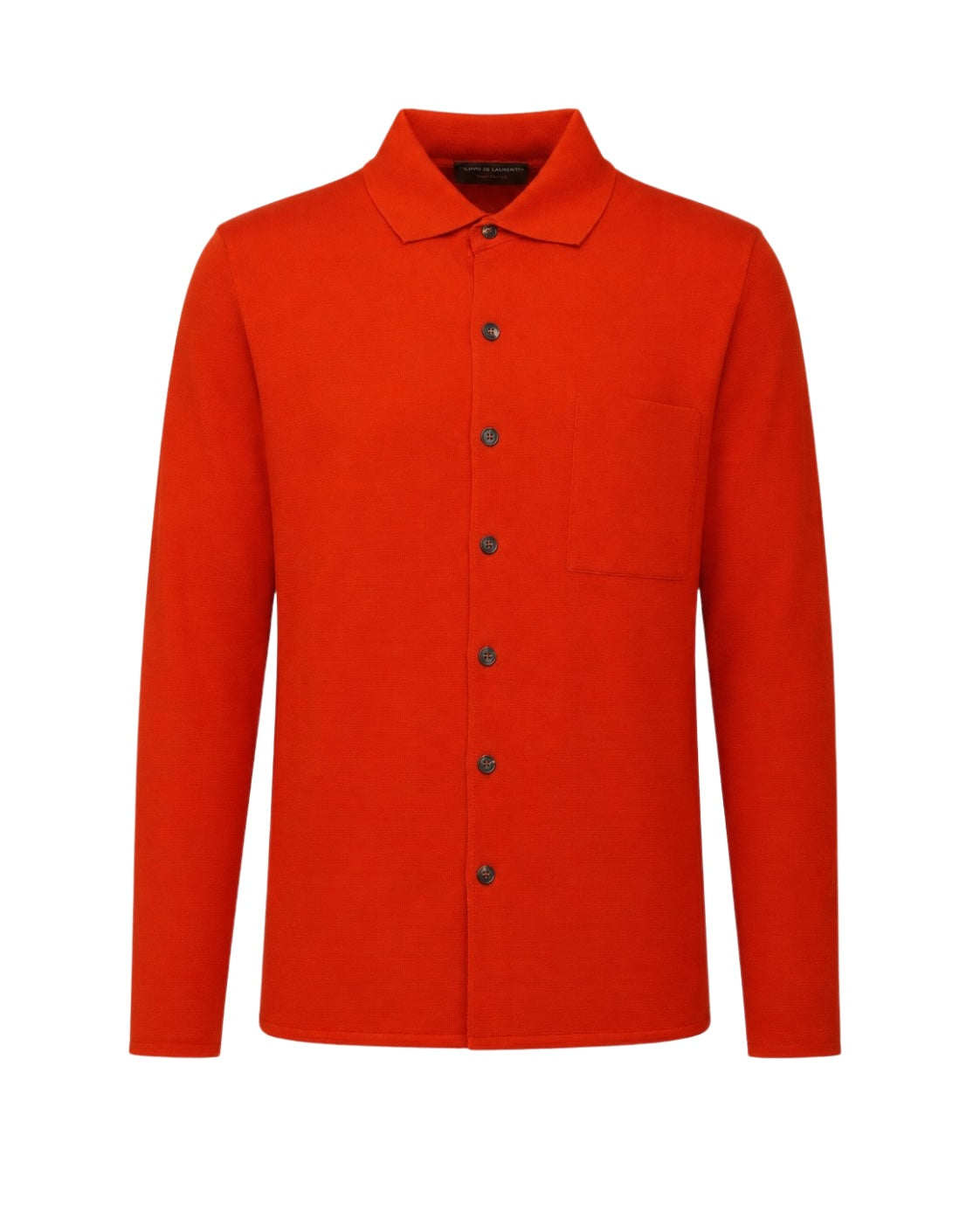 Orange Overshirt made from Superfine 120's Merino Wool