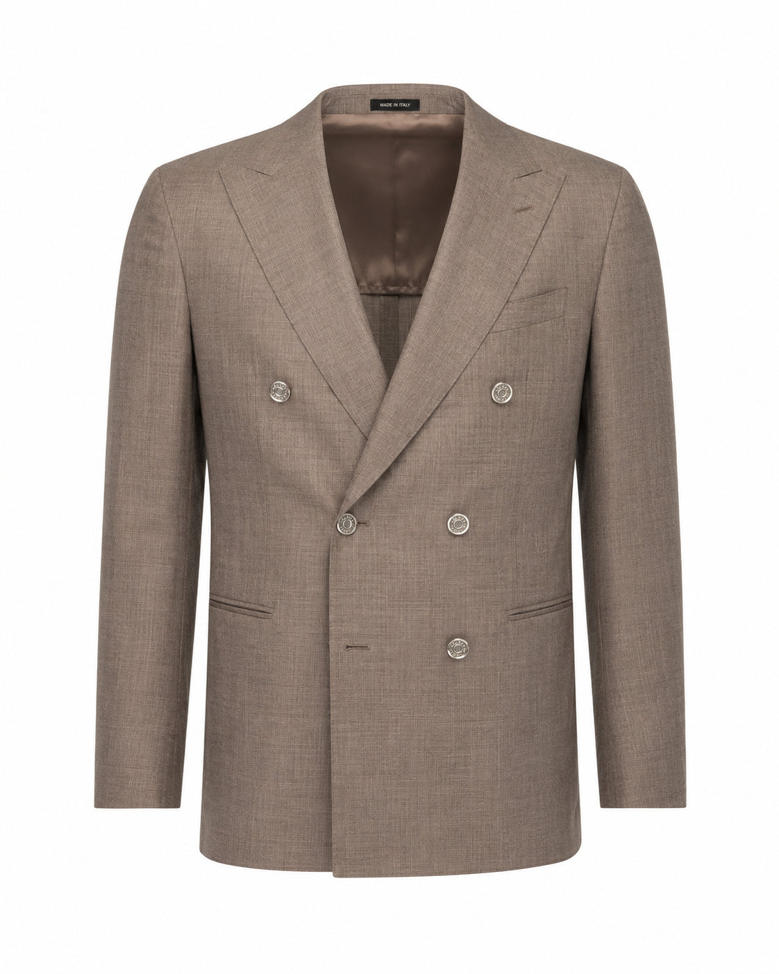 Double-breasted jacket in virgin wool, slim fit