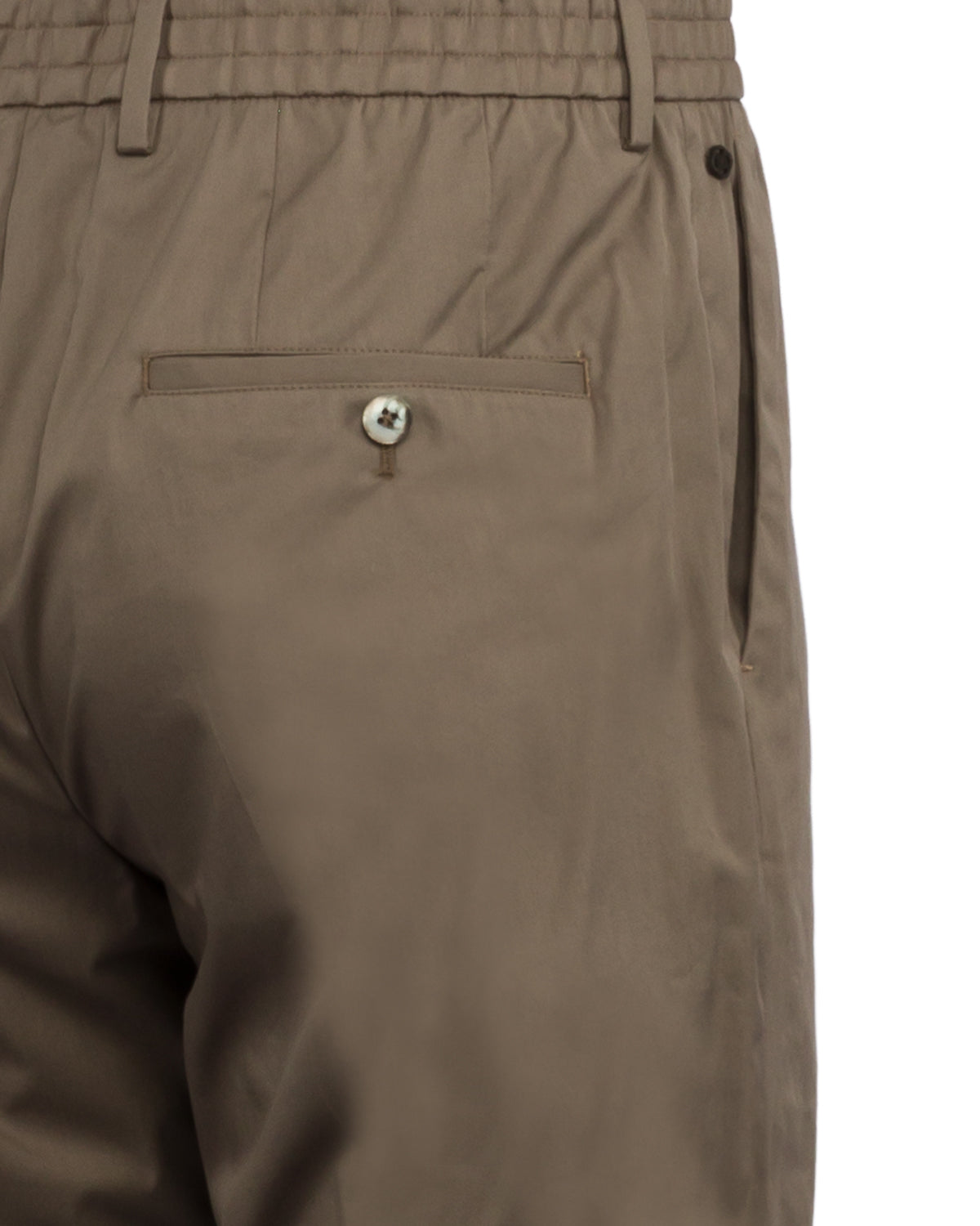 Cotton mix trousers with pleats, slim fit
