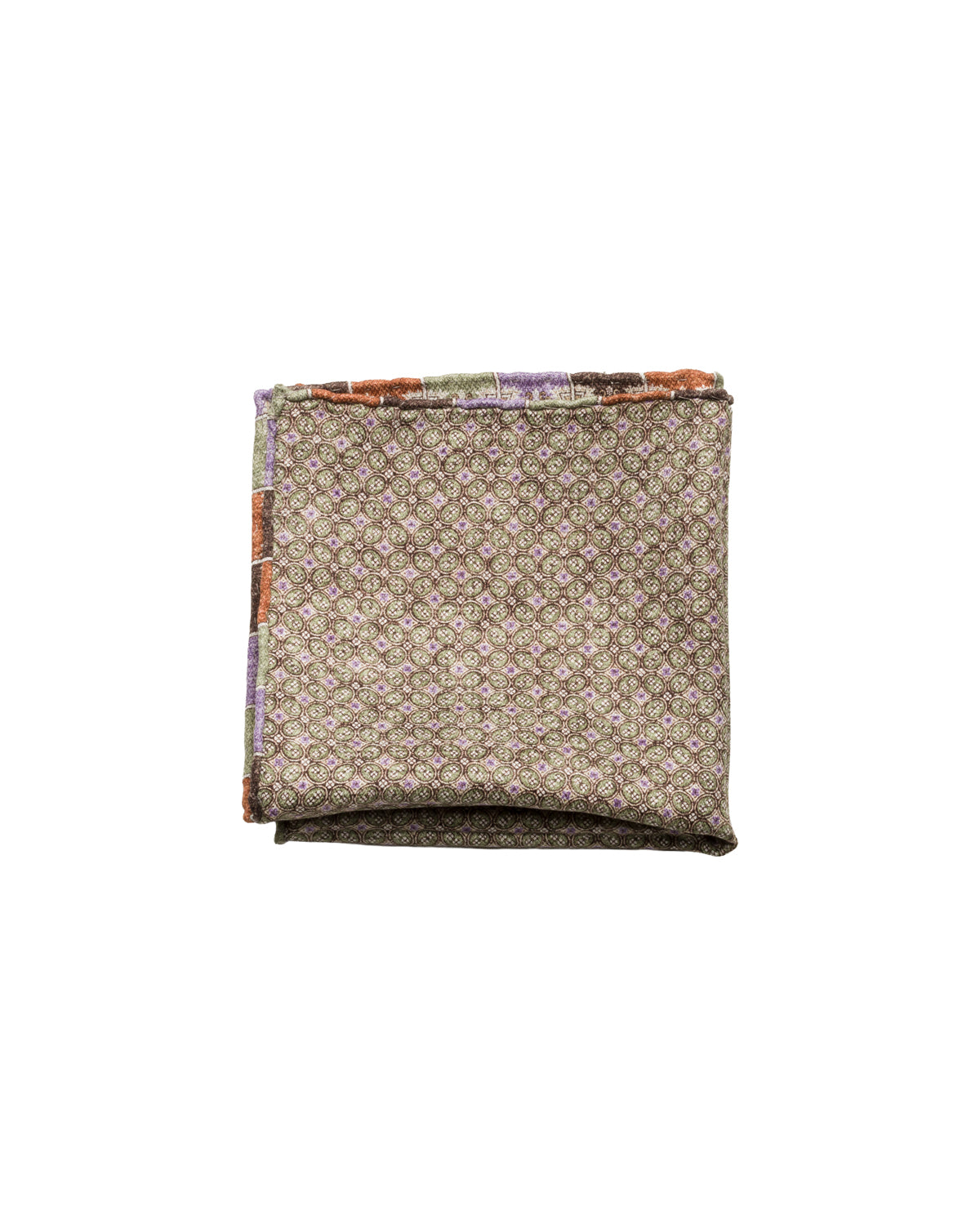 Silk pocket square, double-sided, hand-rolled