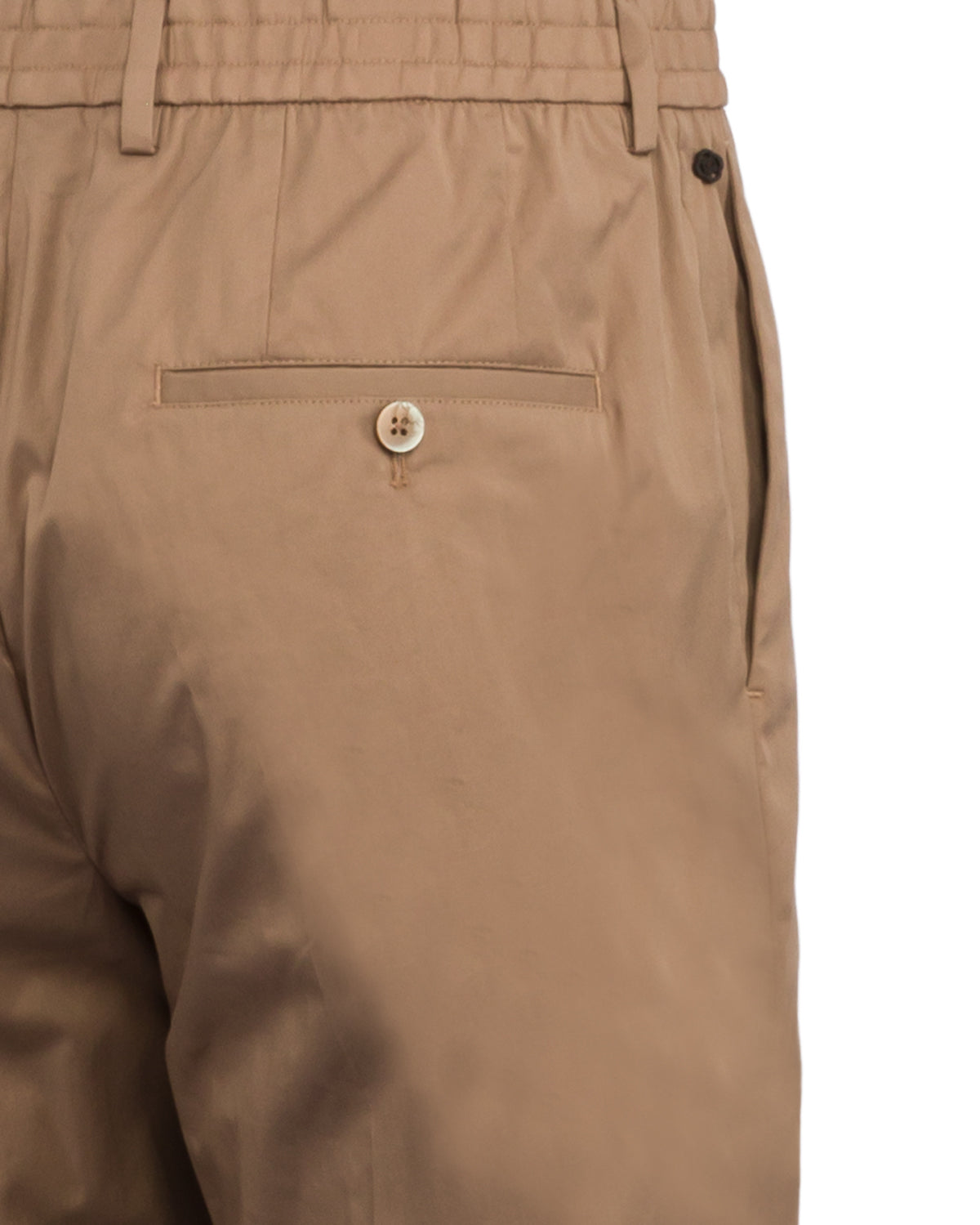 Cotton mix trousers with pleats, slim fit