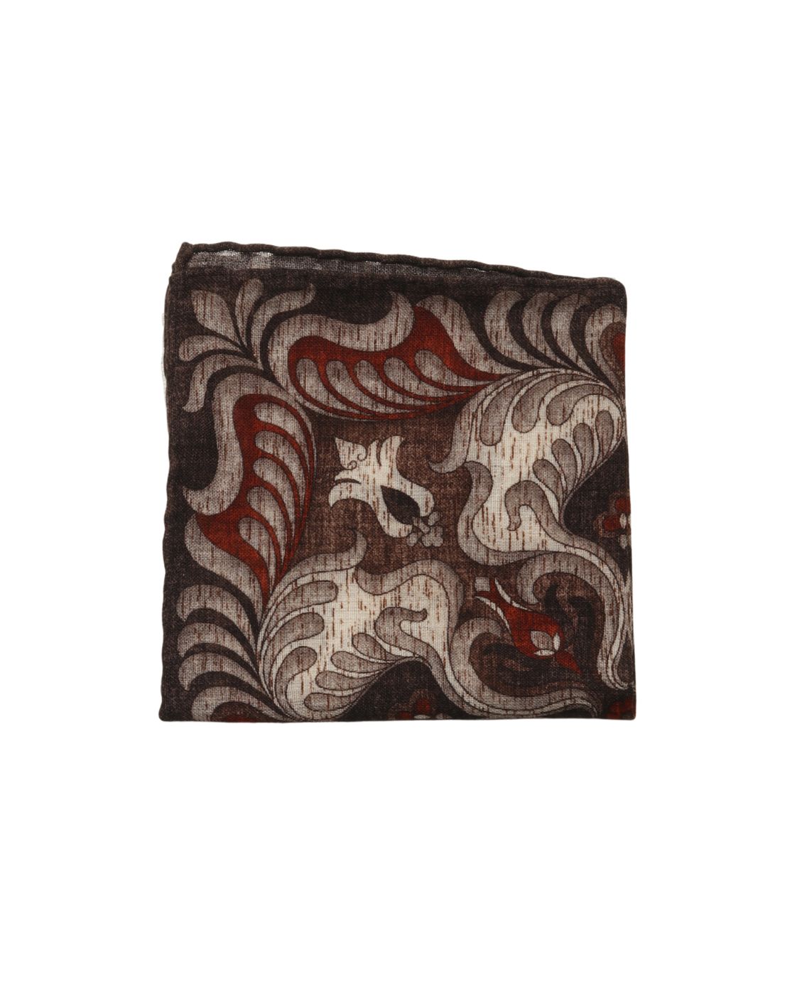 Wolleinstecktuch TED mit ornamentalem Blattmuster