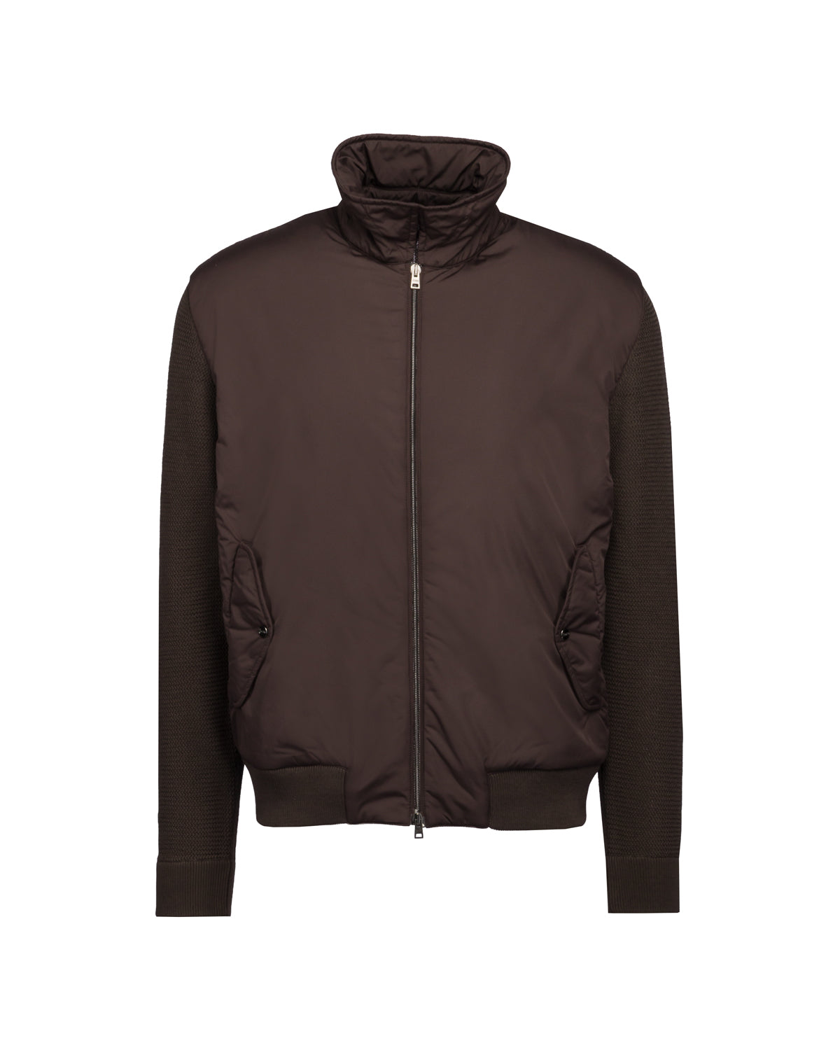 Hybrid Blouson Cotton Knit Relaxed Slim