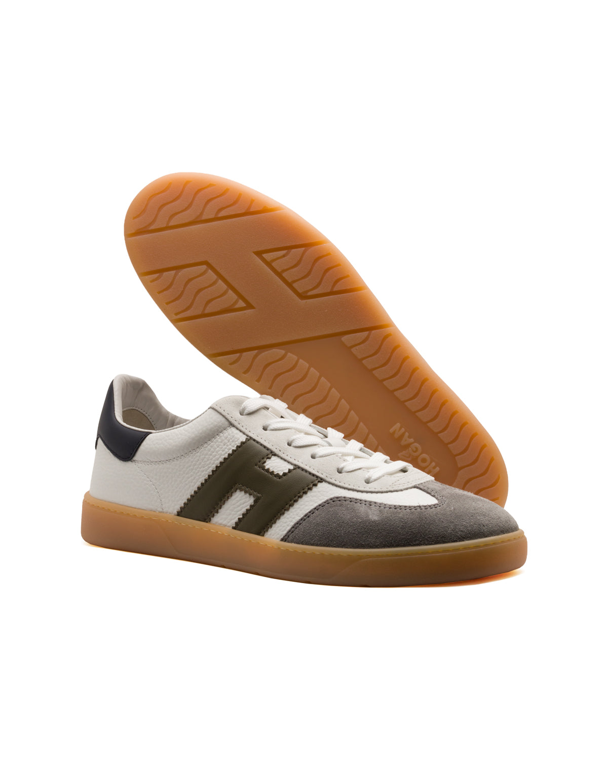 Leder Sneaker Scotchgrain Velours