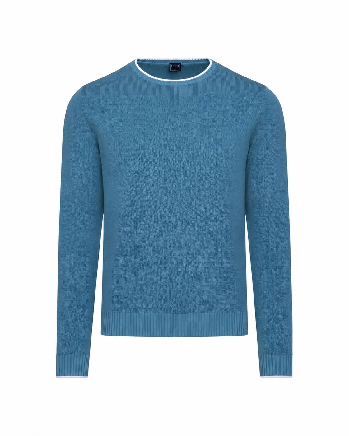 Sommerpullover Baumwolle Strick Slim Fit mit Struktur