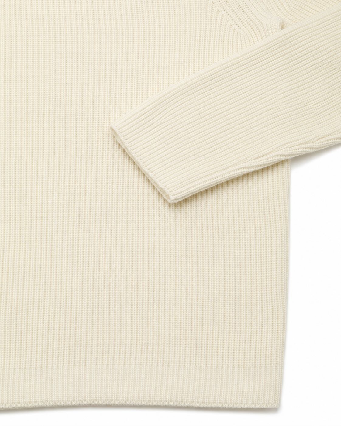 White Cashmere Raglan Crew-Neck Sweater