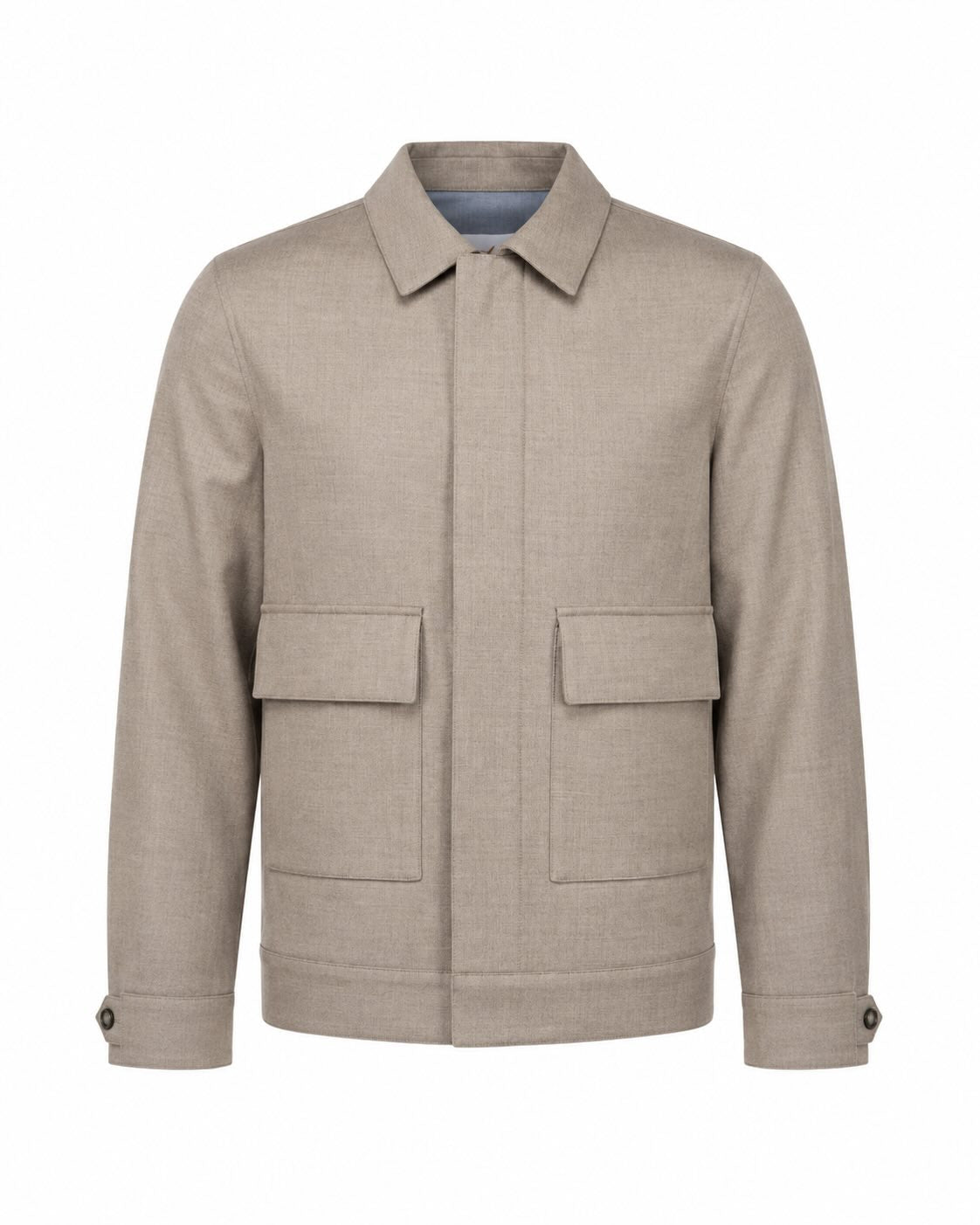 Blouson in beige virgin wool