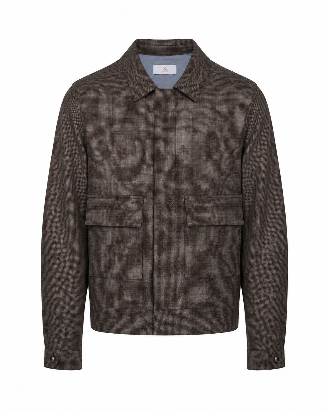 Blouson aus Schurwolle in Braun