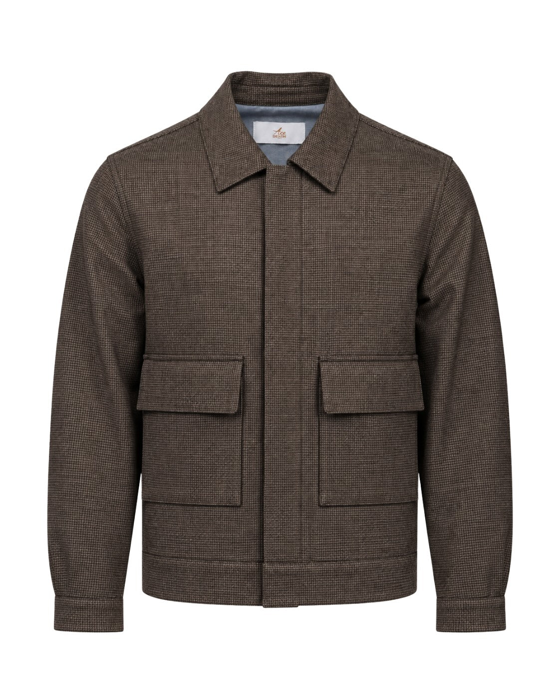 Blouson aus Schurwolle in Braun