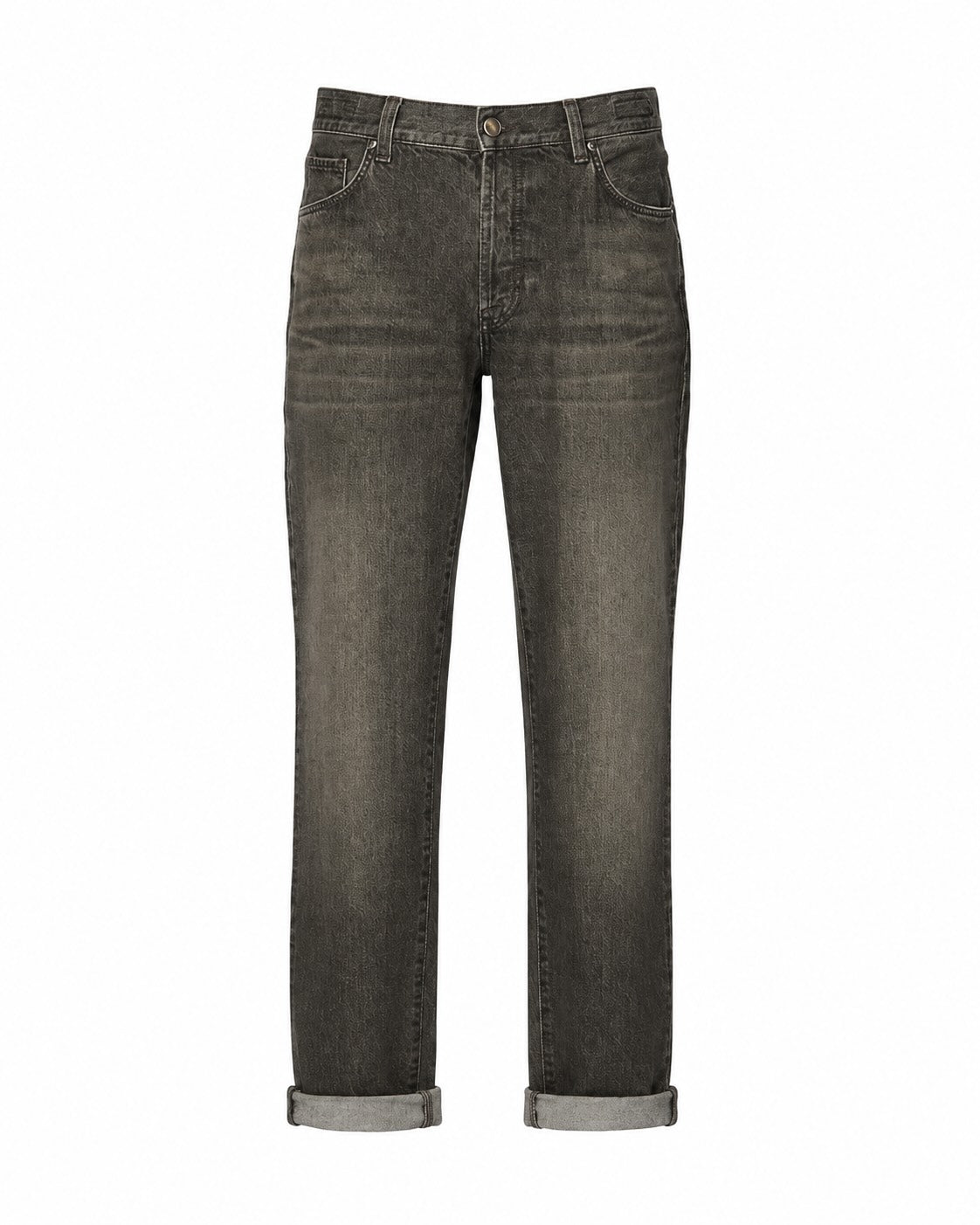 Dark brown cotton-cashmere Denver jeans