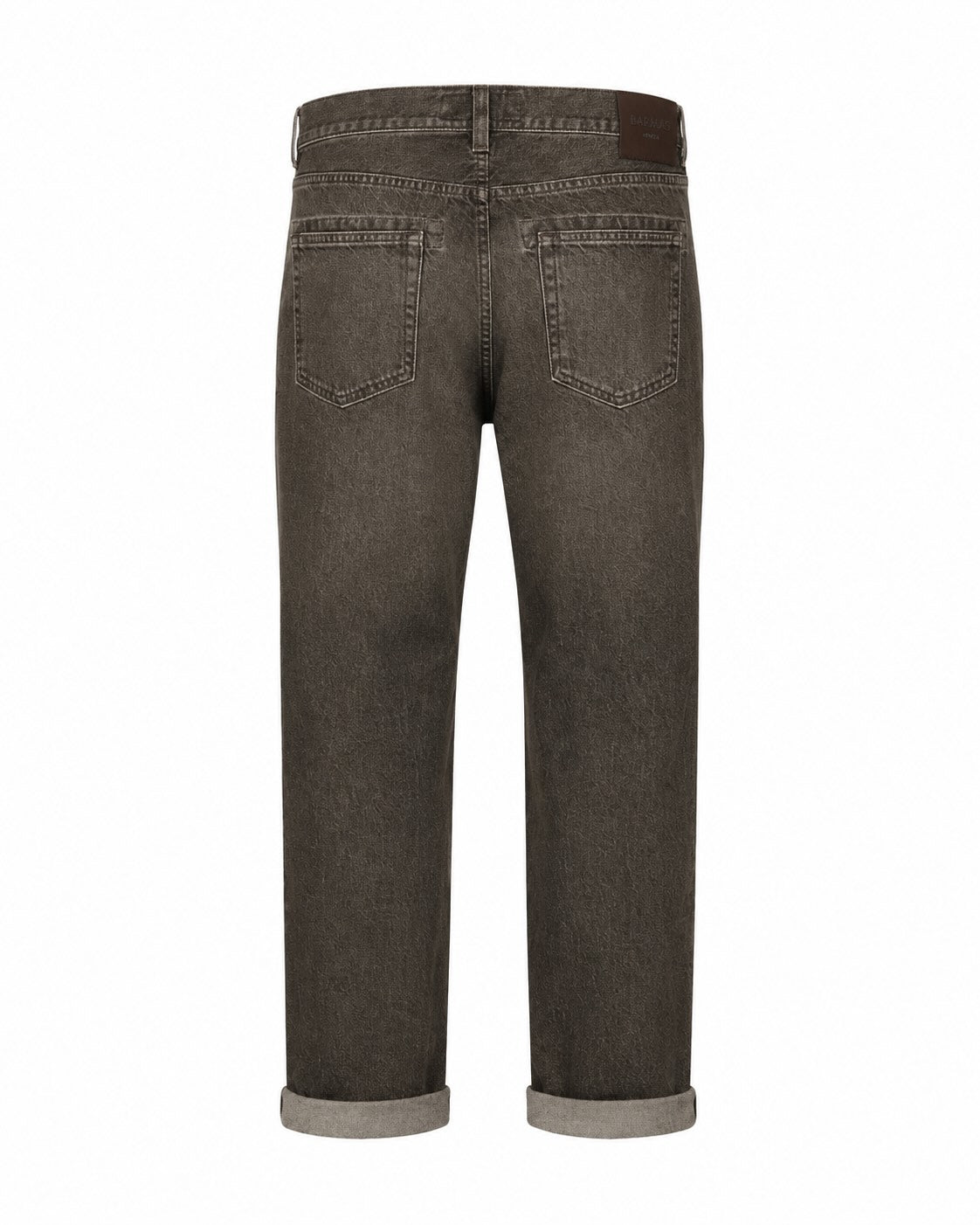 Dark brown cotton-cashmere Denver jeans