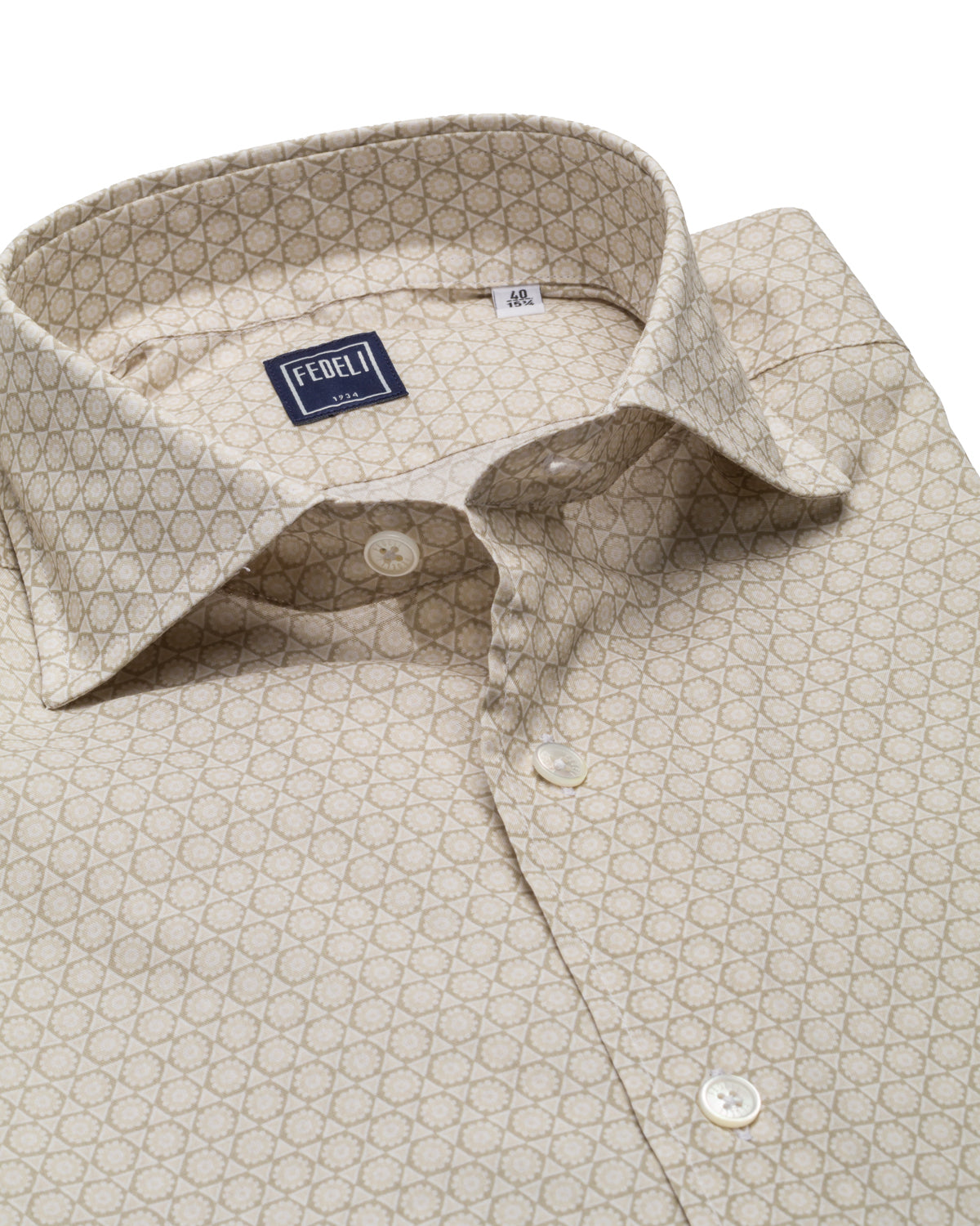 Baumwollstretch Hemd Slim Fit mit Print