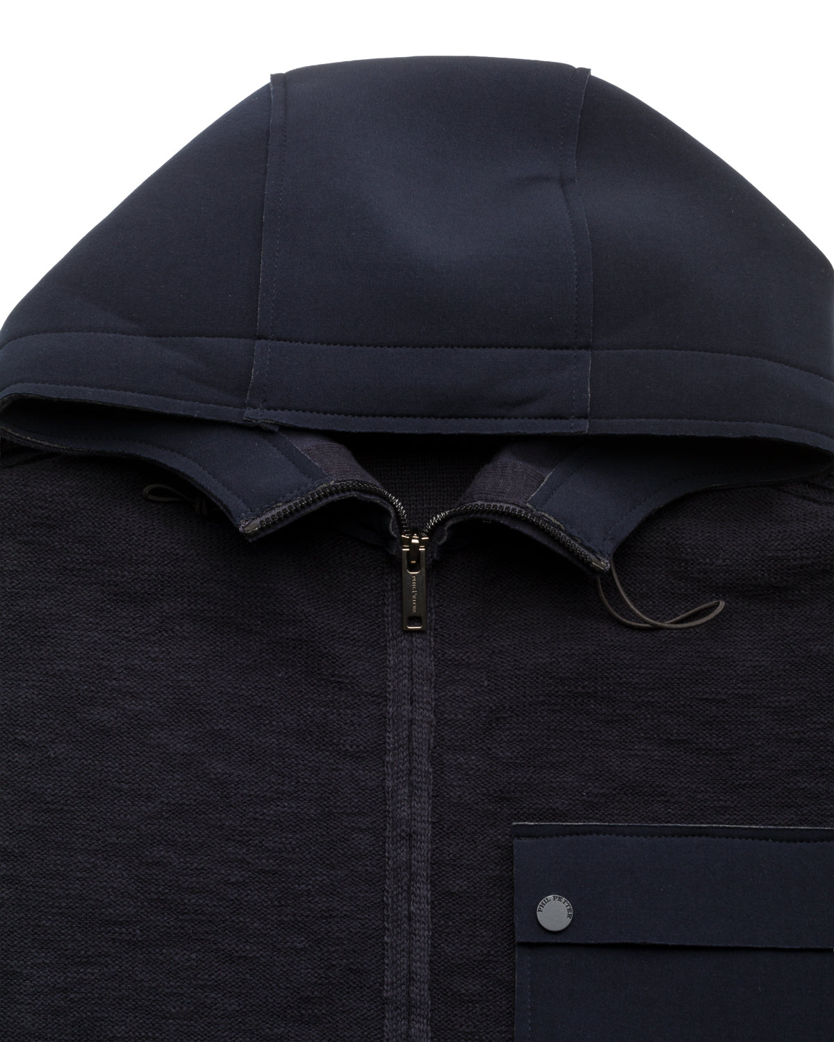 Kapuzenweste Baumwollstrick Slim Fit