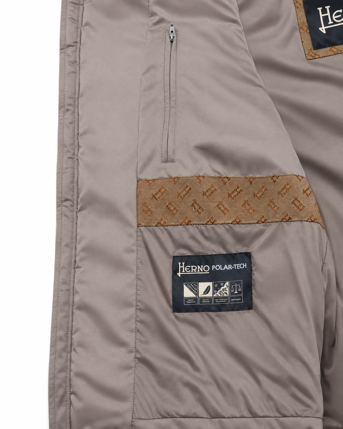 Stepp-Gilet mit Fellkragen in Beige