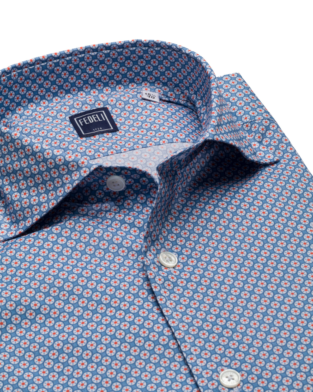 Baumwollstretch Hemd Slim Fit mit Print