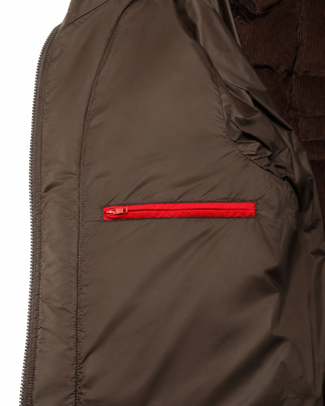 Stehkragenjacke aus Baumwolle in Dunkelbraun