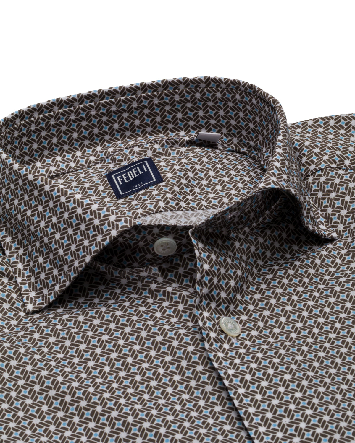 Baumwollstretch Hemd Slim Fit mit Print