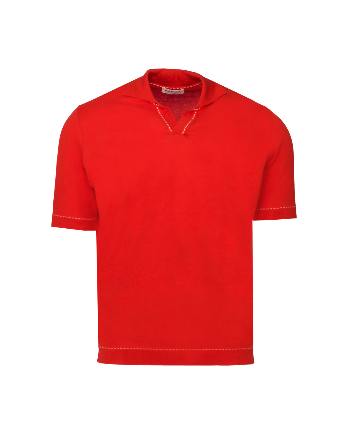 Baumwolle Strickpolo Slim Fit Kuba Kragen