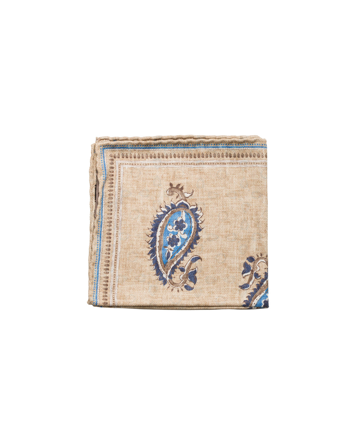 Silk pocket square, double-sided, hand-rolled