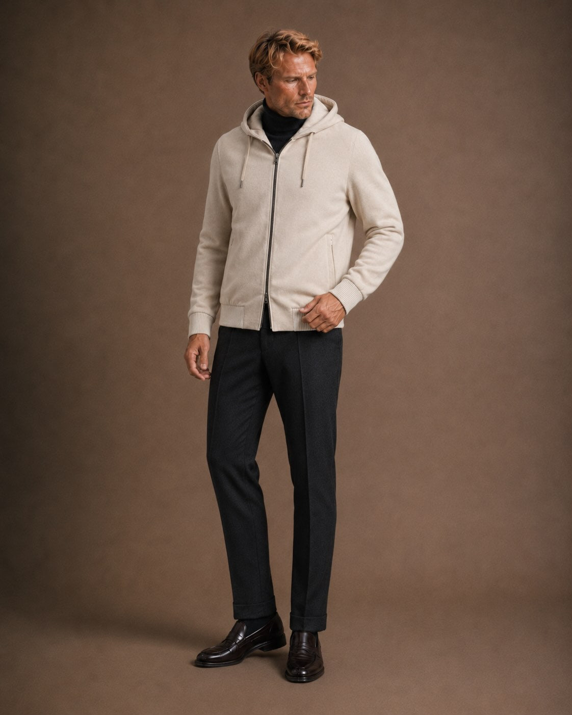 Blouson mit Wolle und Modal