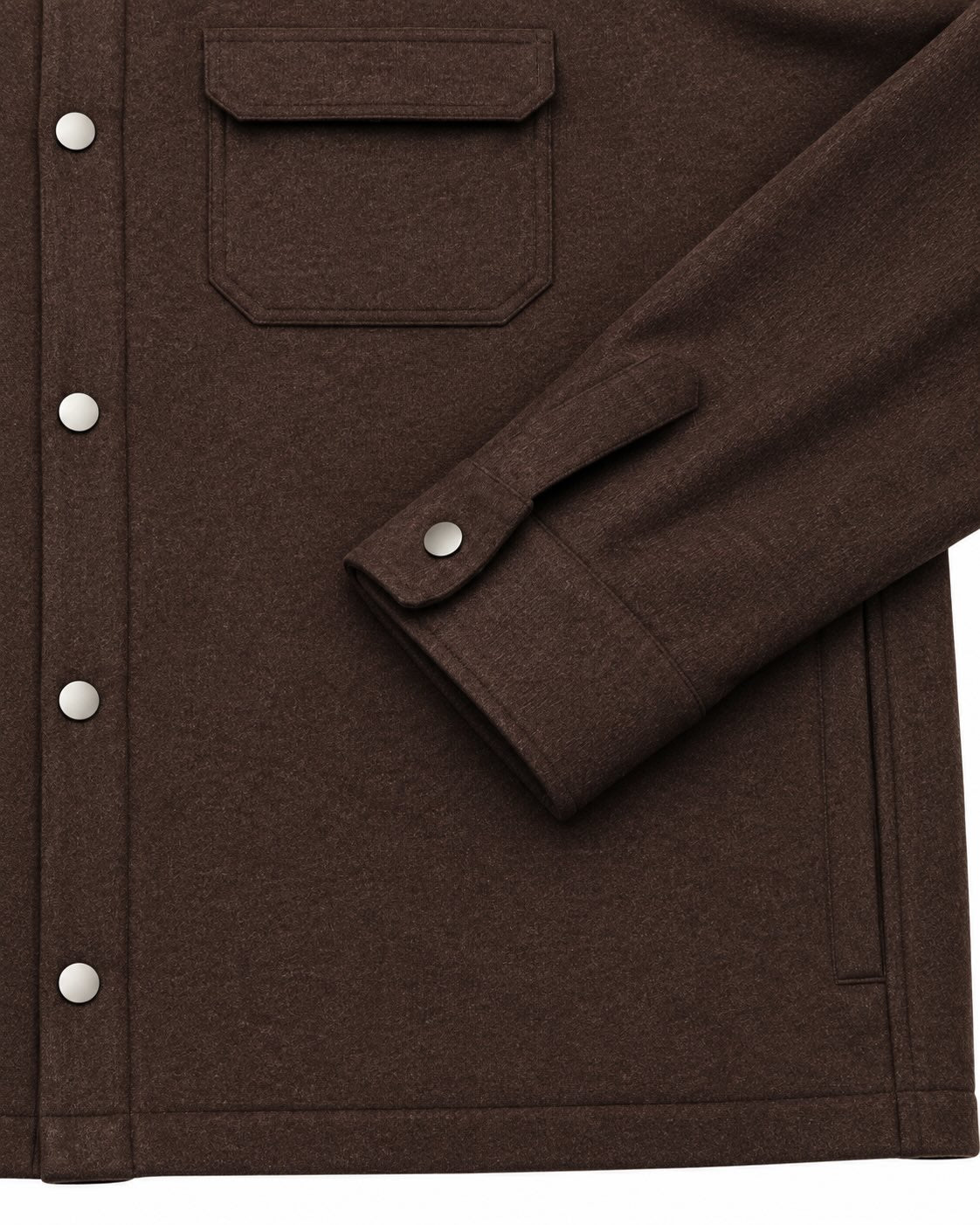 Overshirt aus Kaschmir in Dunkelbraun im Slim Fit