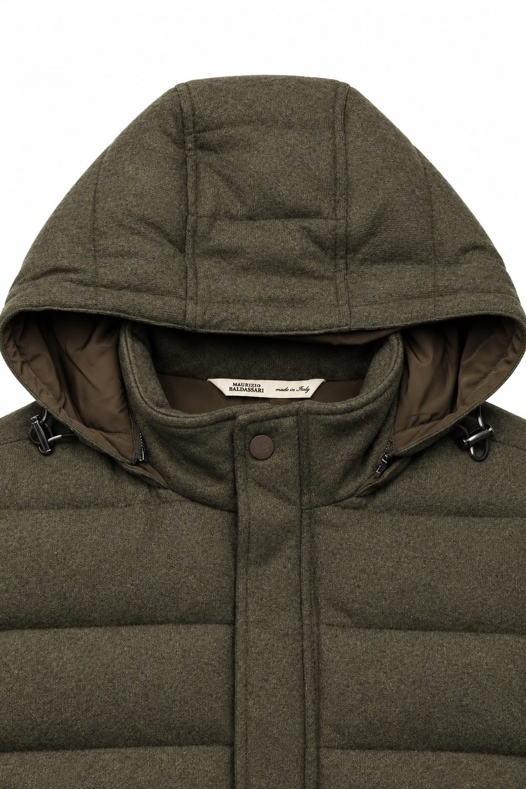 Gestepptes Gilet aus Kaschmir mit Daunenfüllung in Olive