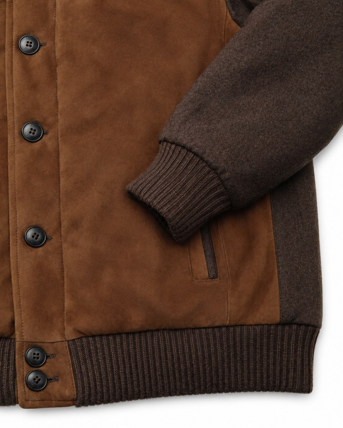 Blouson aus Lammleder und Kaschmir in Braun