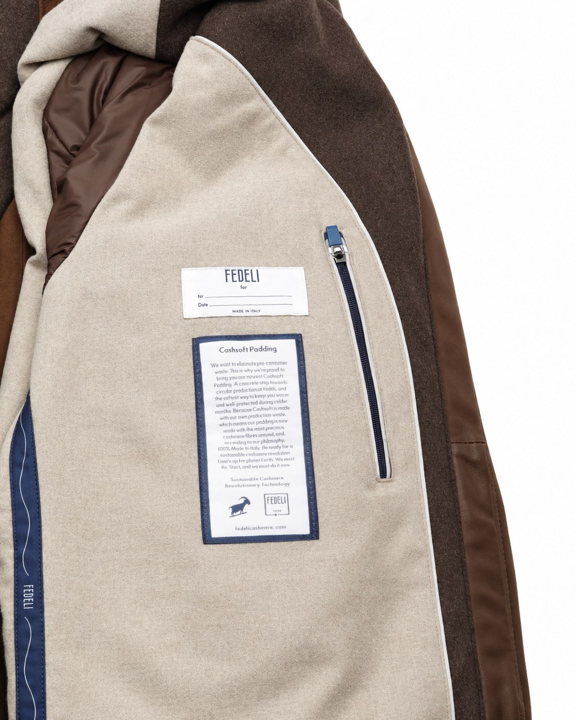 Blouson aus Lammleder und Kaschmir in Braun