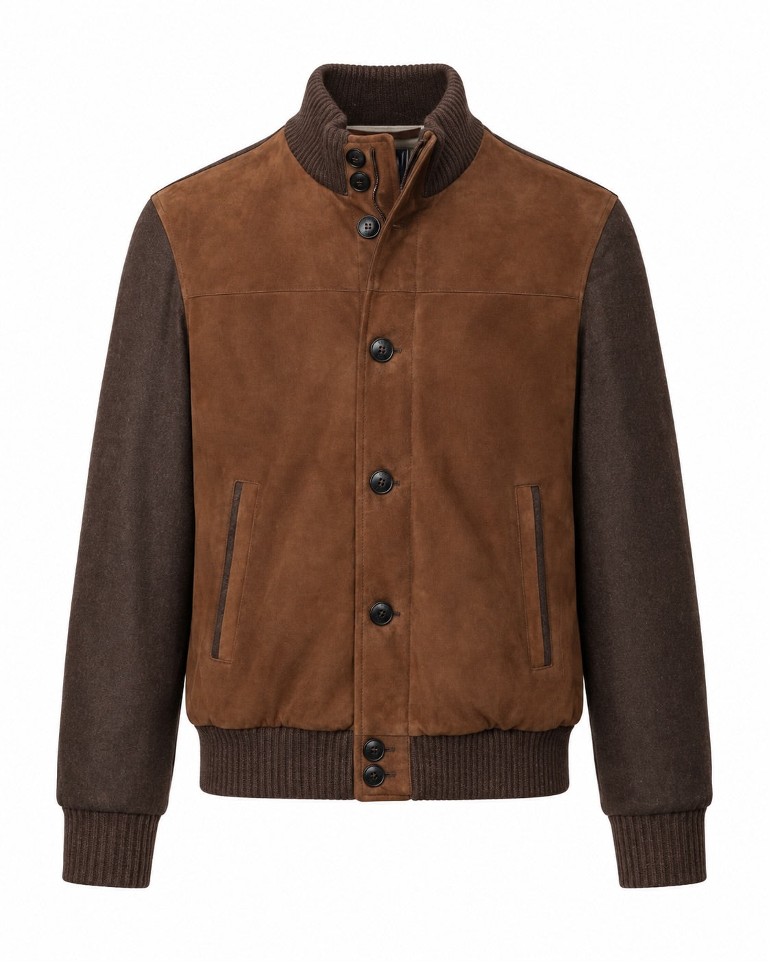 Blouson aus Lammleder und Kaschmir in Braun