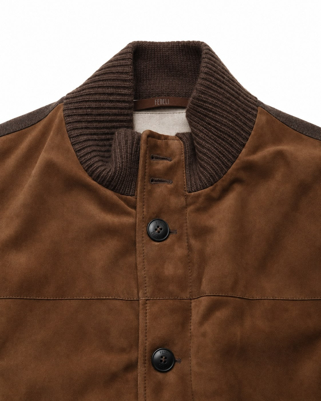Blouson aus Lammleder und Kaschmir in Braun