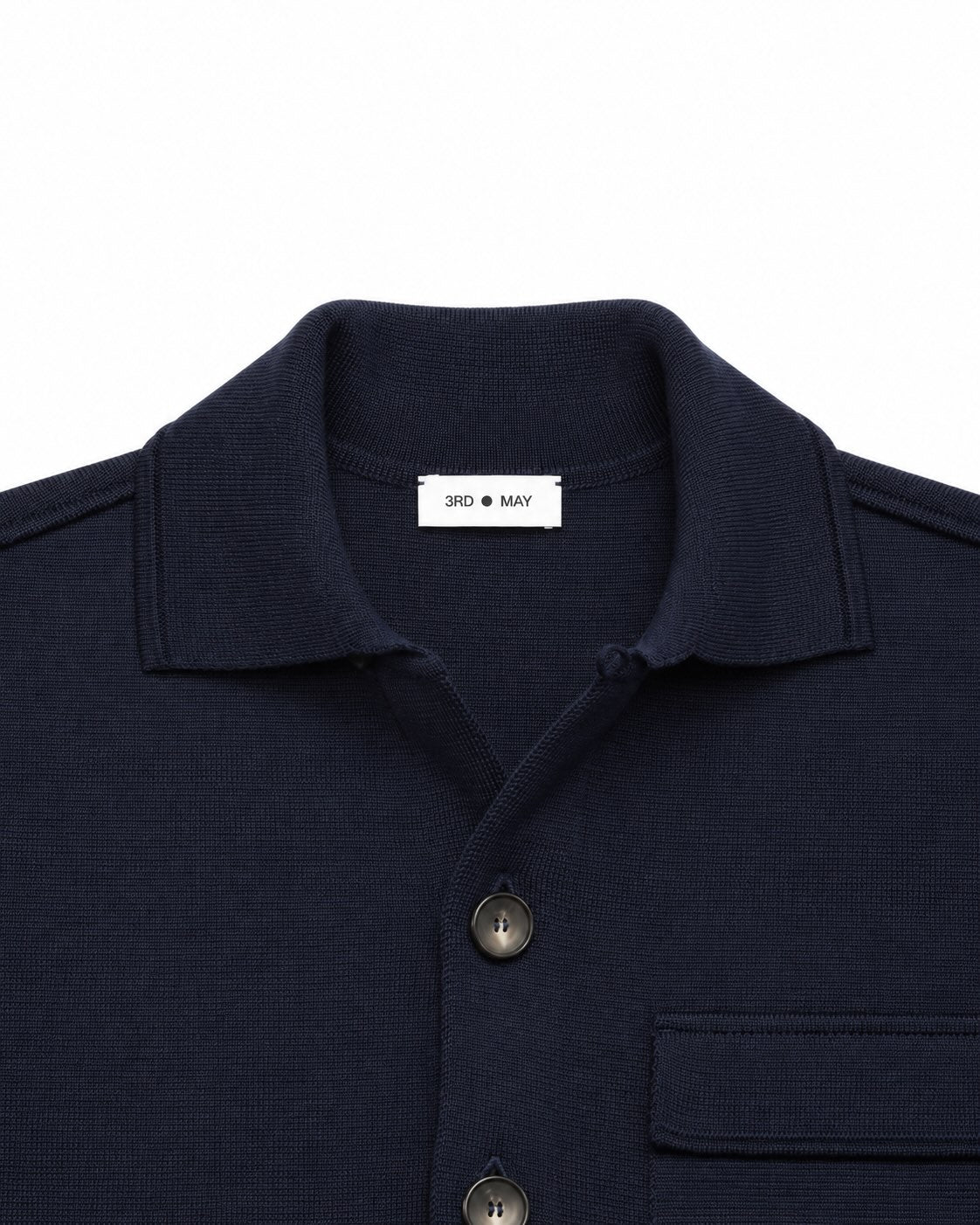 Overshirt aus extrafeiner Merinowolle in Dunkelblau