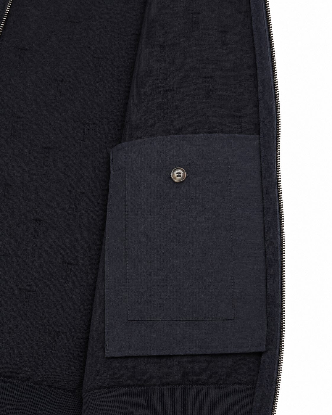 Blouson aus Wolle in Dunkelblau im Regular Fit