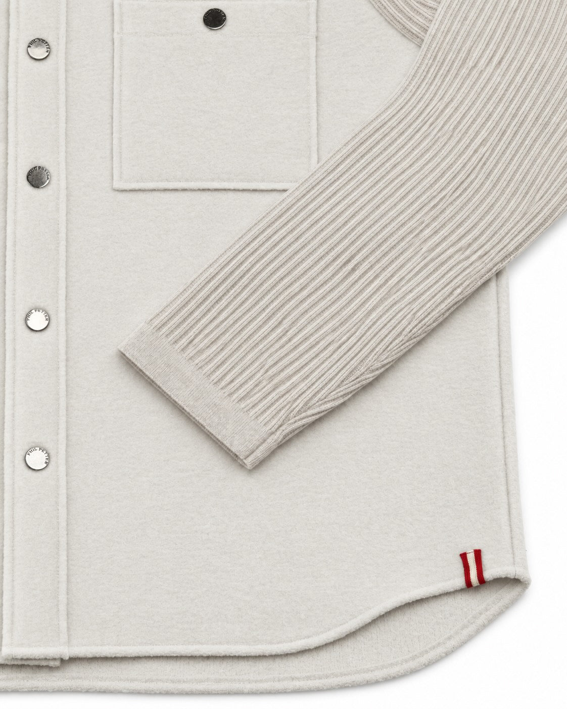 Overshirt aus 100 % Merinowolle in Beige