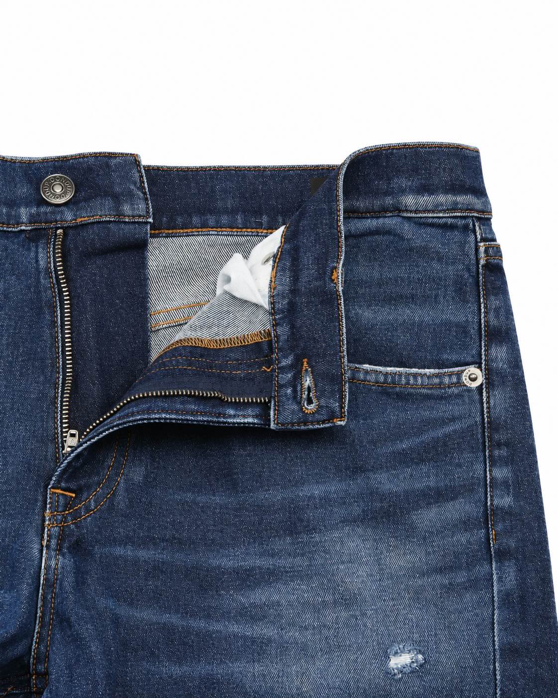 Jeans aus Baumwolle und Lyocell in Blau im Slim Fit