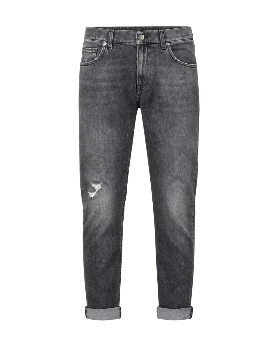 Jeans aus Baumwolle und Lyocell in Anthrazit im Slim Fit